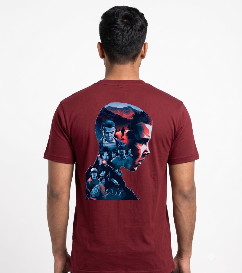 Men's Stranger Things Inspired Oversized Graphic T-Shirt