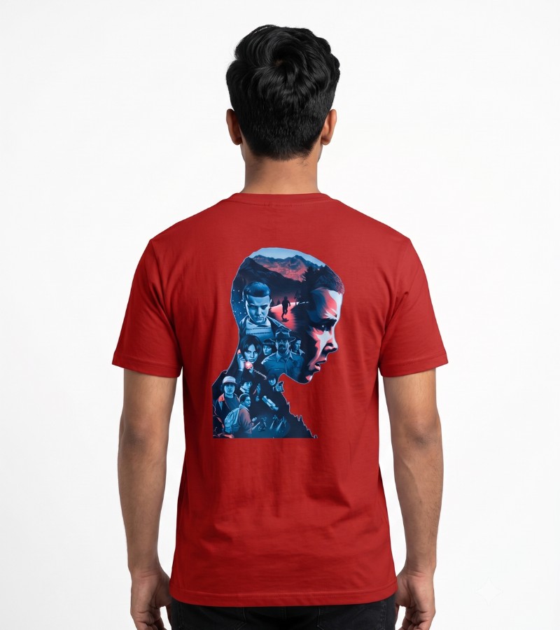 Men's Stranger Things Inspired Oversized Graphic T-Shirt