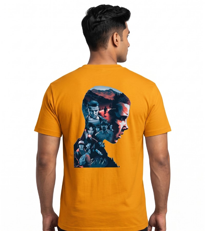 Men's Stranger Things Inspired Oversized Graphic T-Shirt