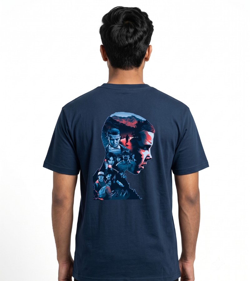 Men's Stranger Things Inspired Oversized Graphic T-Shirt